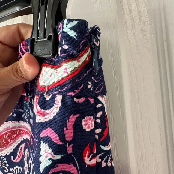 Talbots Paisley Watercolor Canvas A-Line Skirt Size 6 Petite Bold Colors - Picture 6 of 7